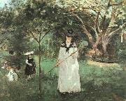 Berthe Morisot The Butterfly Chase oil on canvas